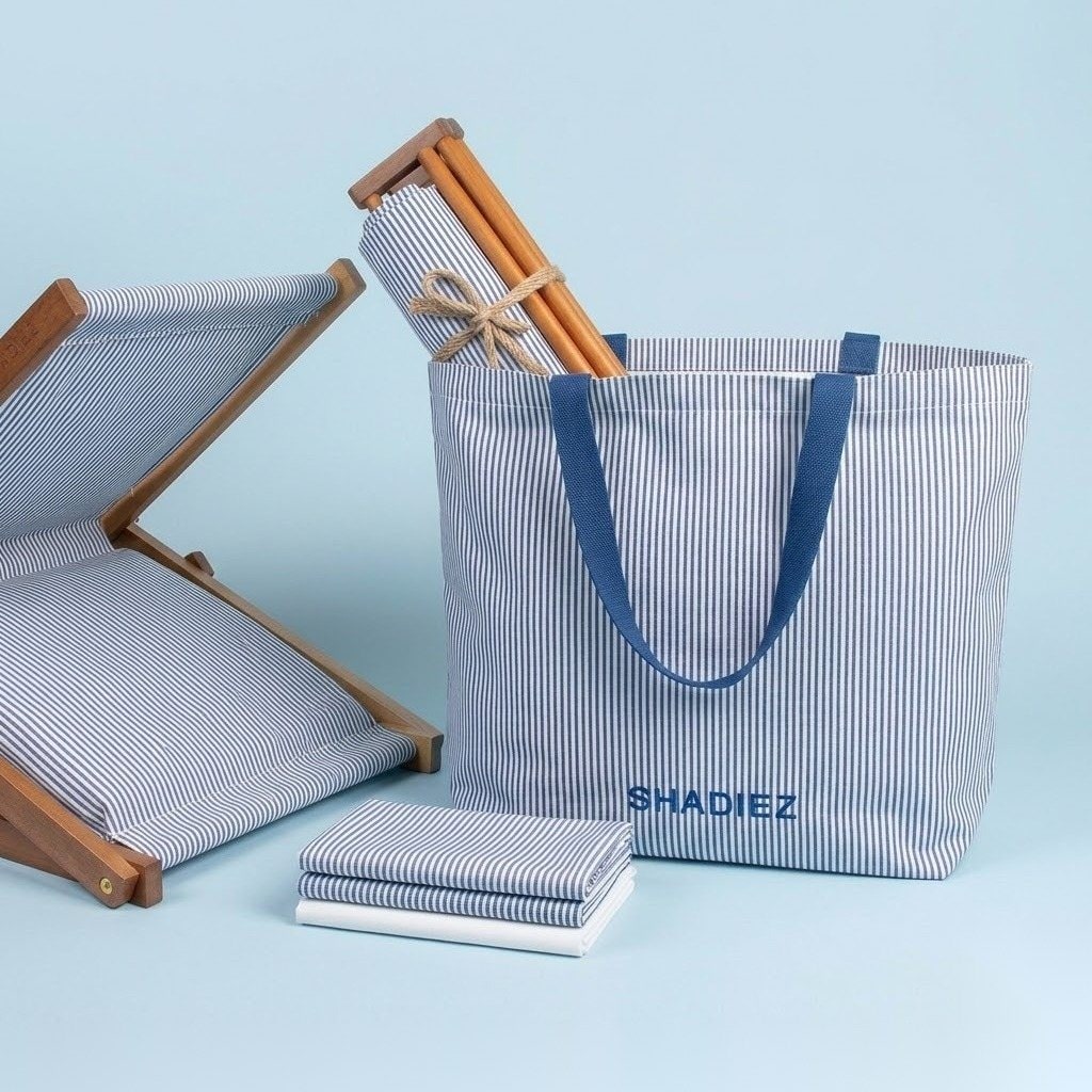 SHADIEZ Dusty Blue shade and matching tote